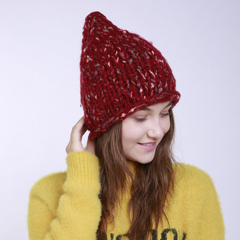Winter Pure Hand Woven Knitted Hat - Fashionaviv-Accessories-[product_label]