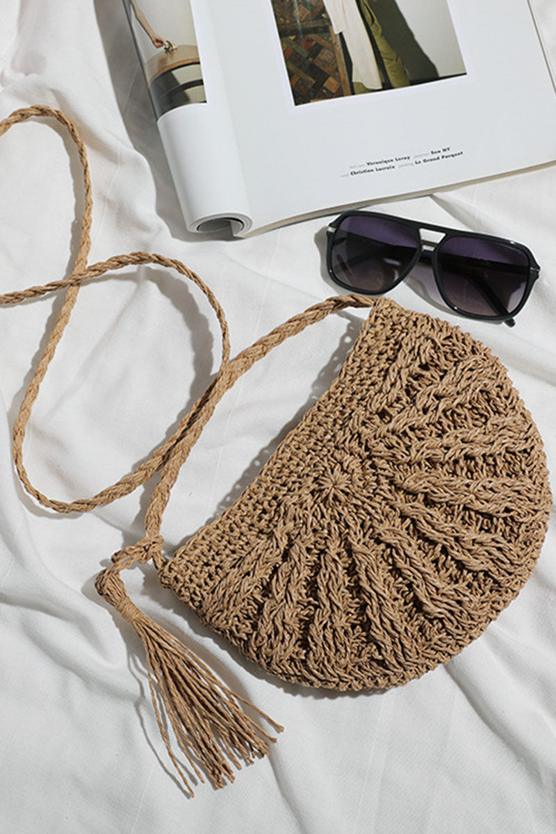 Crossbody Fringe Beach Vacation Casual Straw Bag - Fashionaviv-Accessories-[product_label]