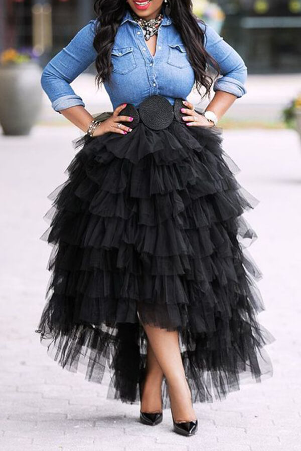 [Pre-Sale] Plus Size skirt Black See-through The Gala Tutu Skirt（No Top, NO Belt） - Fashionaviv