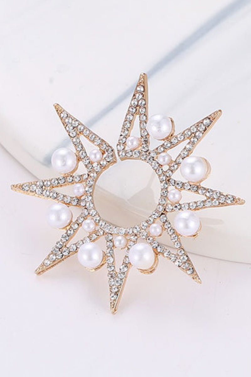 Sweet Star Pearl Decoration Earring - Fashionaviv