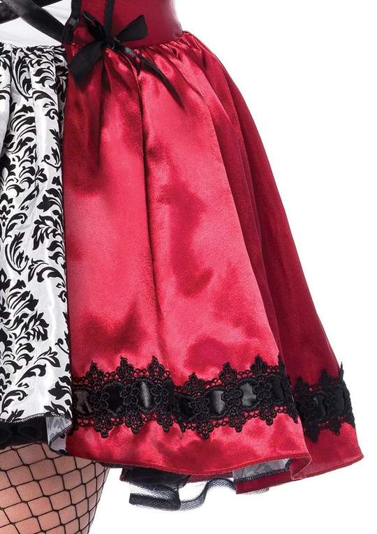 Plus Size Gothic Red Riding Hood Costume Mini Dress