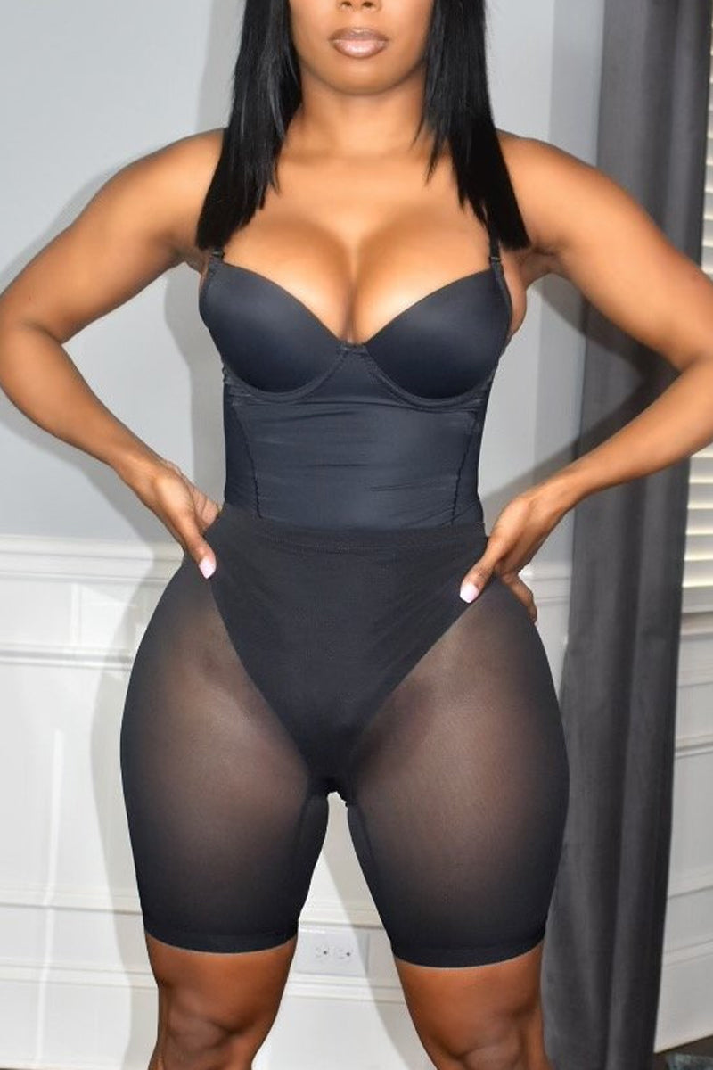Plus Size Casual Solid Cami Bodysuits