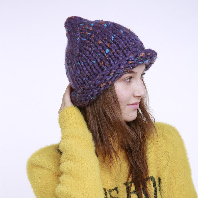Winter Pure Hand Woven Knitted Hat - Fashionaviv-Accessories-[product_label]