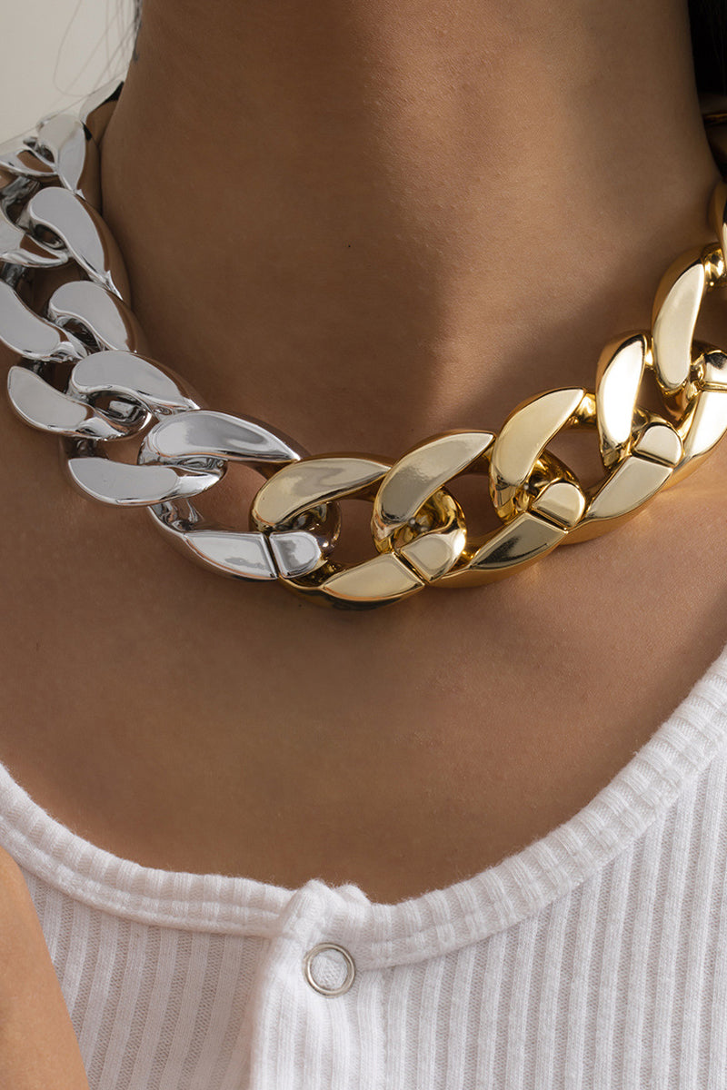Street Hollow-out Chain Necklace - Fashionaviv