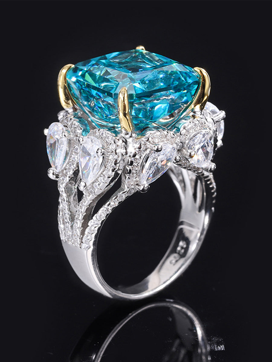 Luxury Fashion Aquamarine Ring