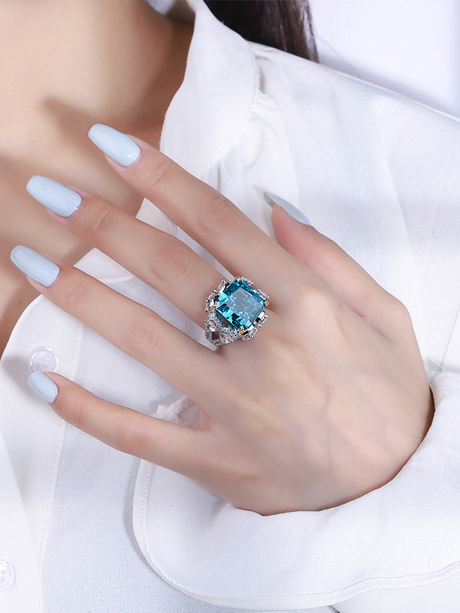 Luxury Fashion Aquamarine Ring