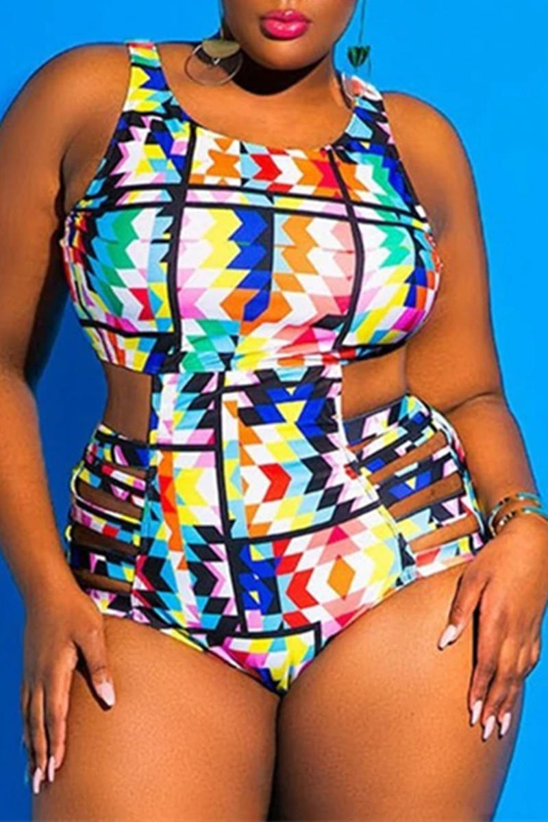 Print Sexy Plus Size Printing Swimsuit-No3 - Fashionaviv