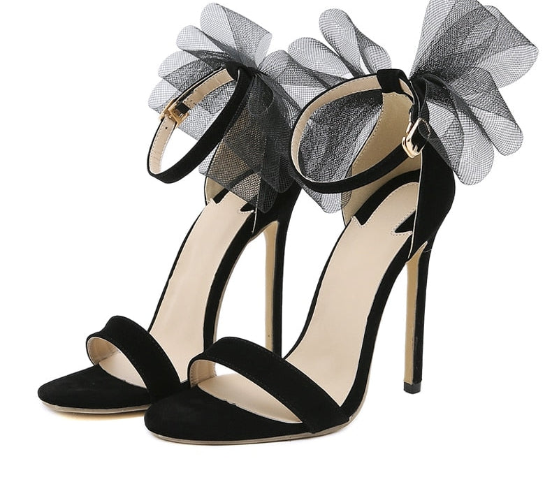 Ankle Strap Open Toe Bowknot High Heels