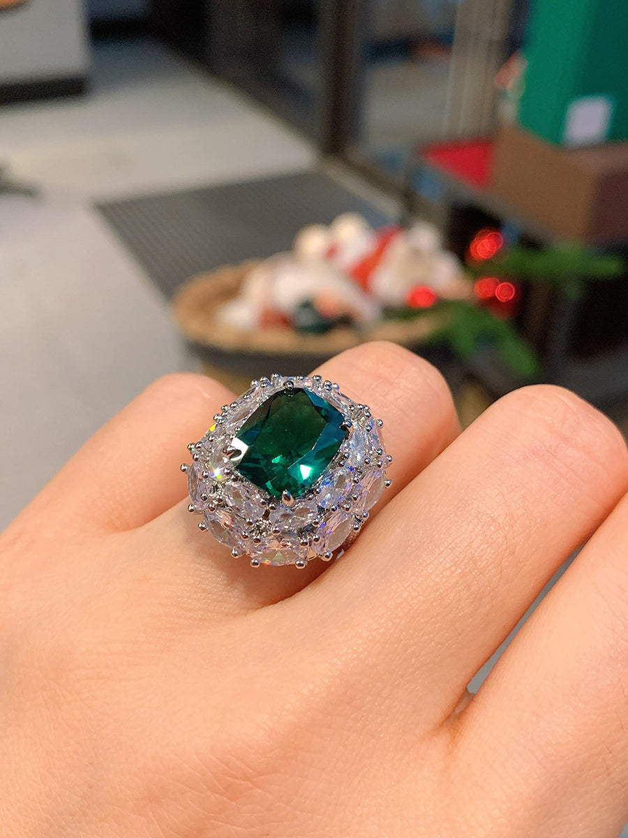 Vintage Simulation Color Treasure Style Ring