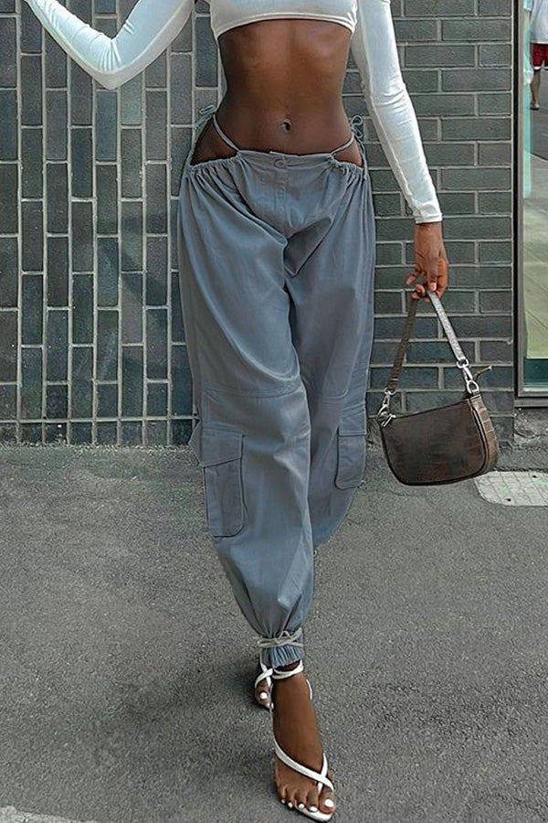 Loose Casual Straight Wide Leg Cargo Pants