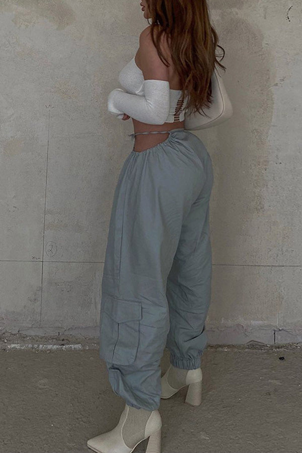 Loose Casual Straight Wide Leg Cargo Pants