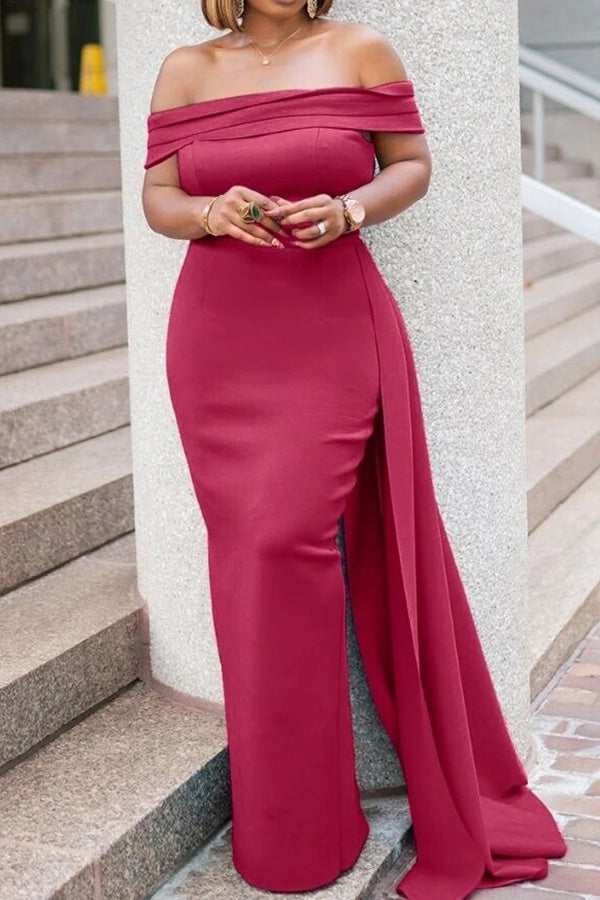 Sexy Off the Shoulder Swing Tight Evening Dress
