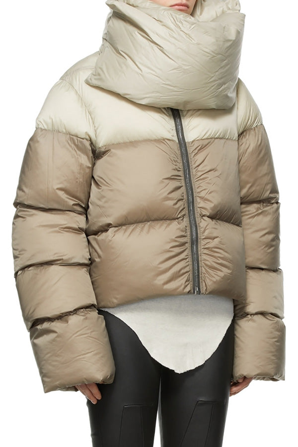 Fashion Turtleneck Scarf Design Cotton Jacket Coat