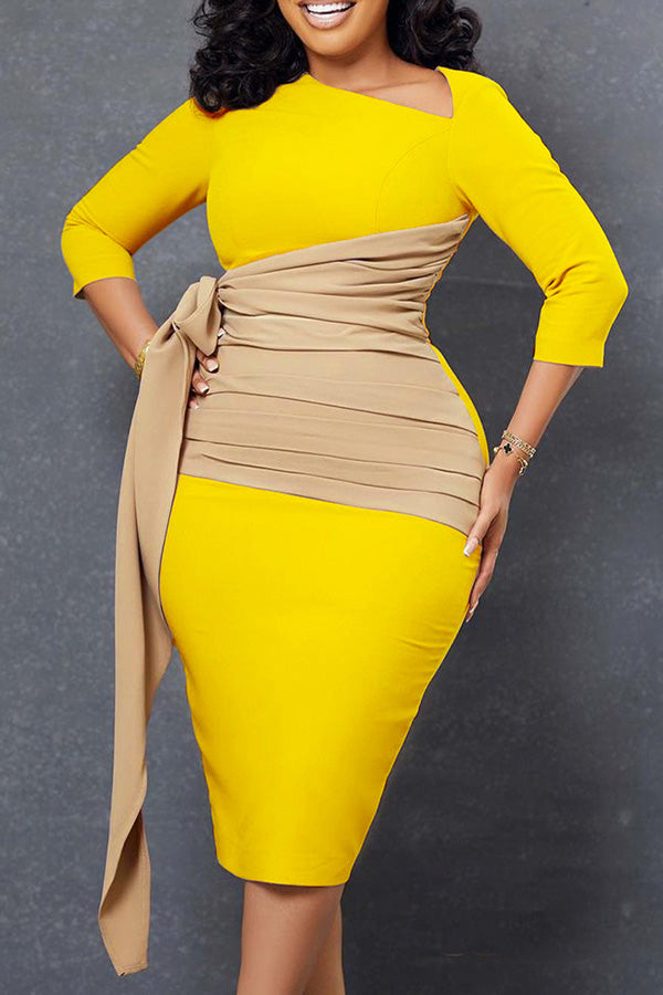 Fashion Elegant Commuter Bag Hip Office Pencil Skirt African Dress