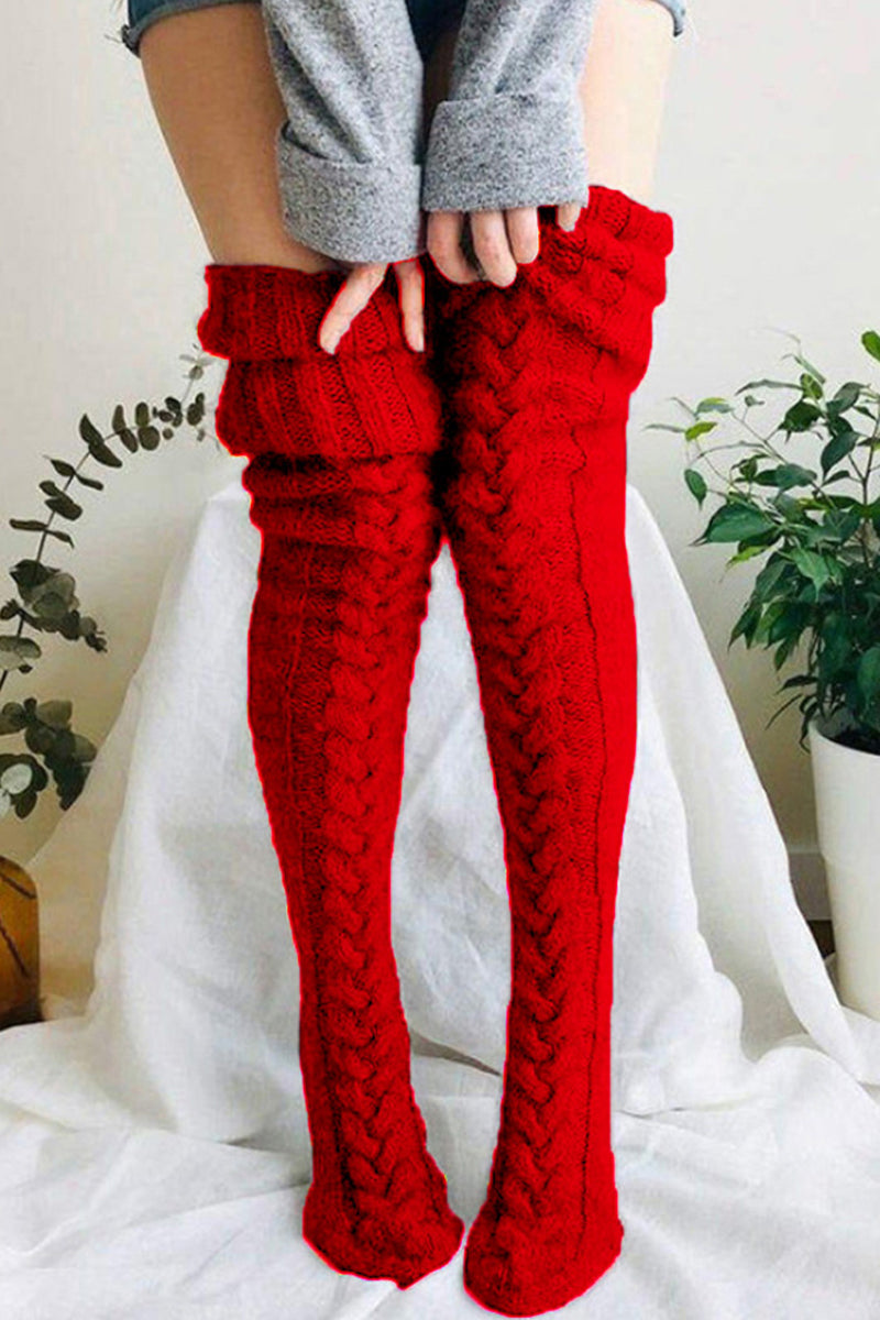 Over Knee Extra Long Knitted Sock - Fashionaviv