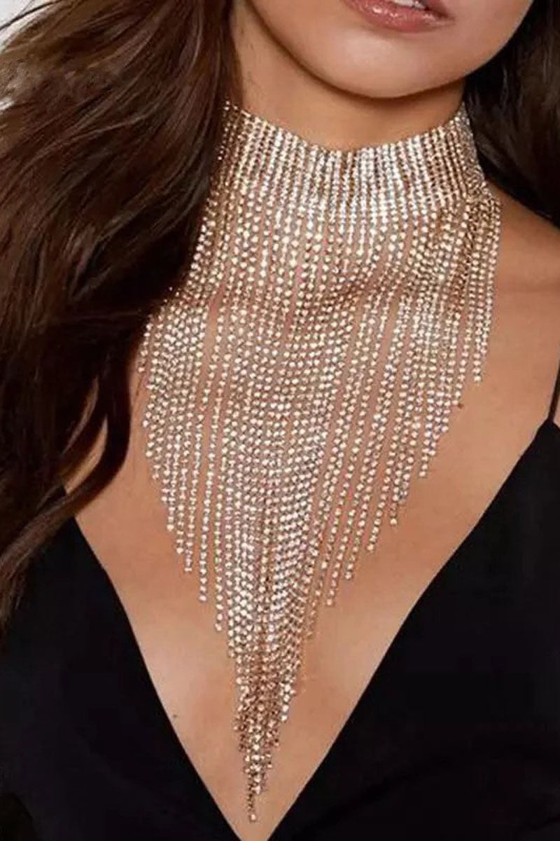 Sequin Fringe Multilayer Necklace - Fashionaviv-Jewellery-[product_label]